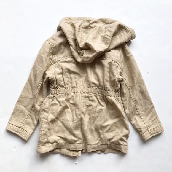 Old Navy khaki hooded safari jacket VGUC 5T - Picture 6 of 6